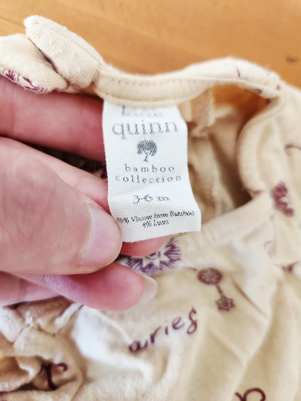 Kate Quinn 3-6 Month Bamboo Aries Onsie Dress